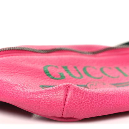 Gucci Grained Calfskin Small Logo Belt Bag Box Pink Green 9 of 10