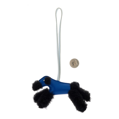 Hermes Milo Lambskin Shearling Budy Charm Bleu Saphir Black Bleu Brume 2 of 4