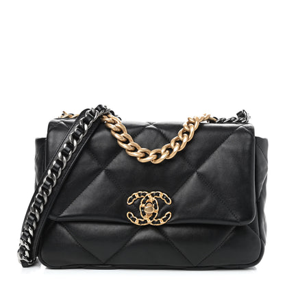 Chanel Lambskin Quilted Medium Chanel 19 Flap Black 1 of 9