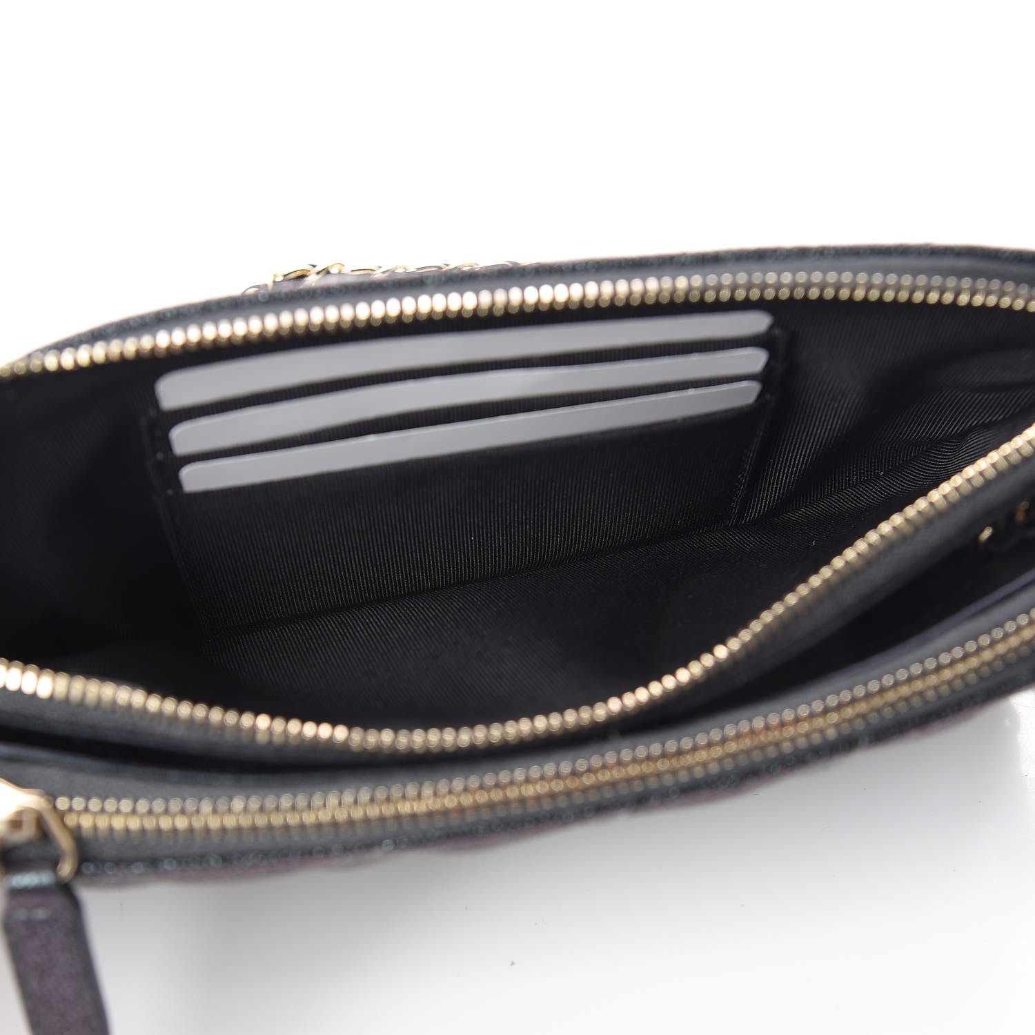 Chanel Iridescent Caviar Quilted Clutch With Chain Black 5 of 13