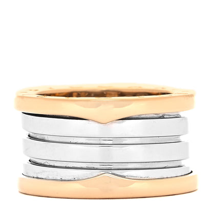 Bulgari 18K White Yellow Gold B.Zero1 Four-Band Ring 50 5.25 1 of 5