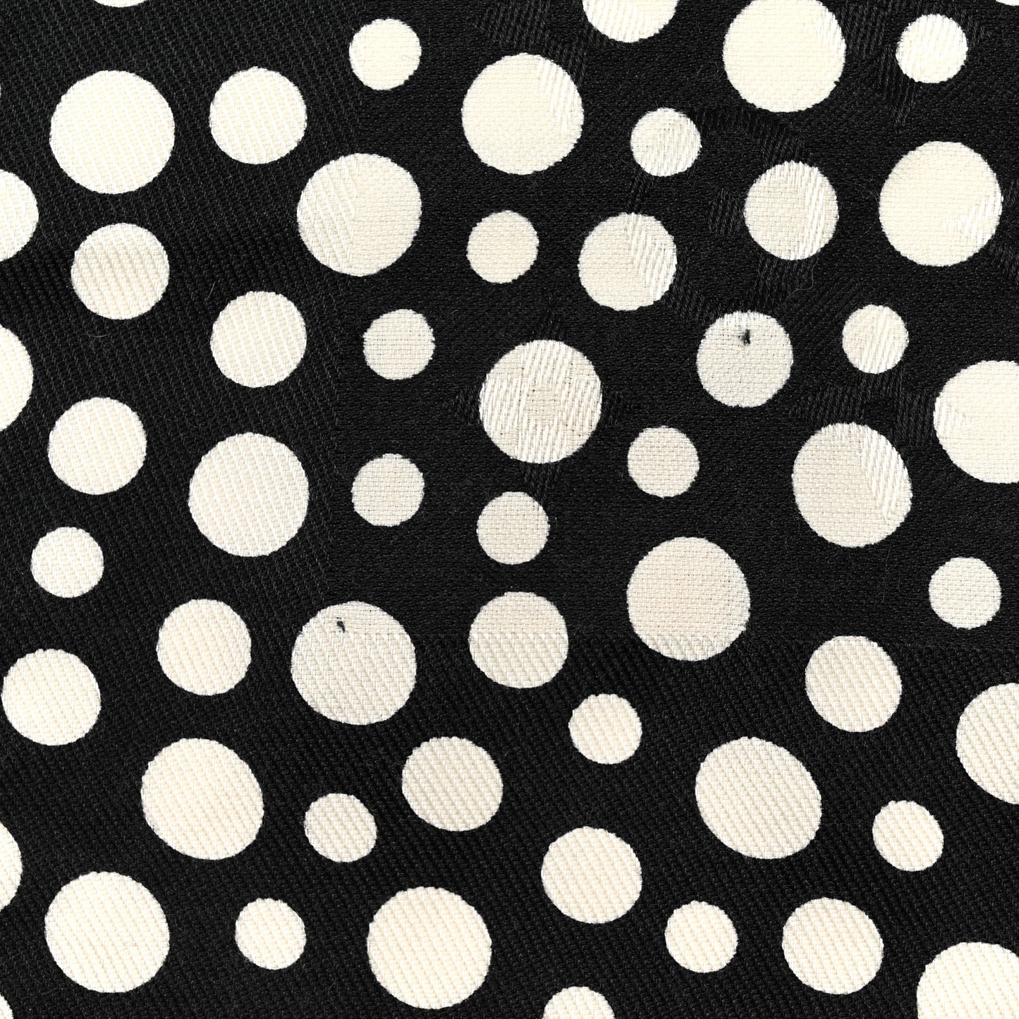 Silk Wool Kusama Dots Scarf Black White