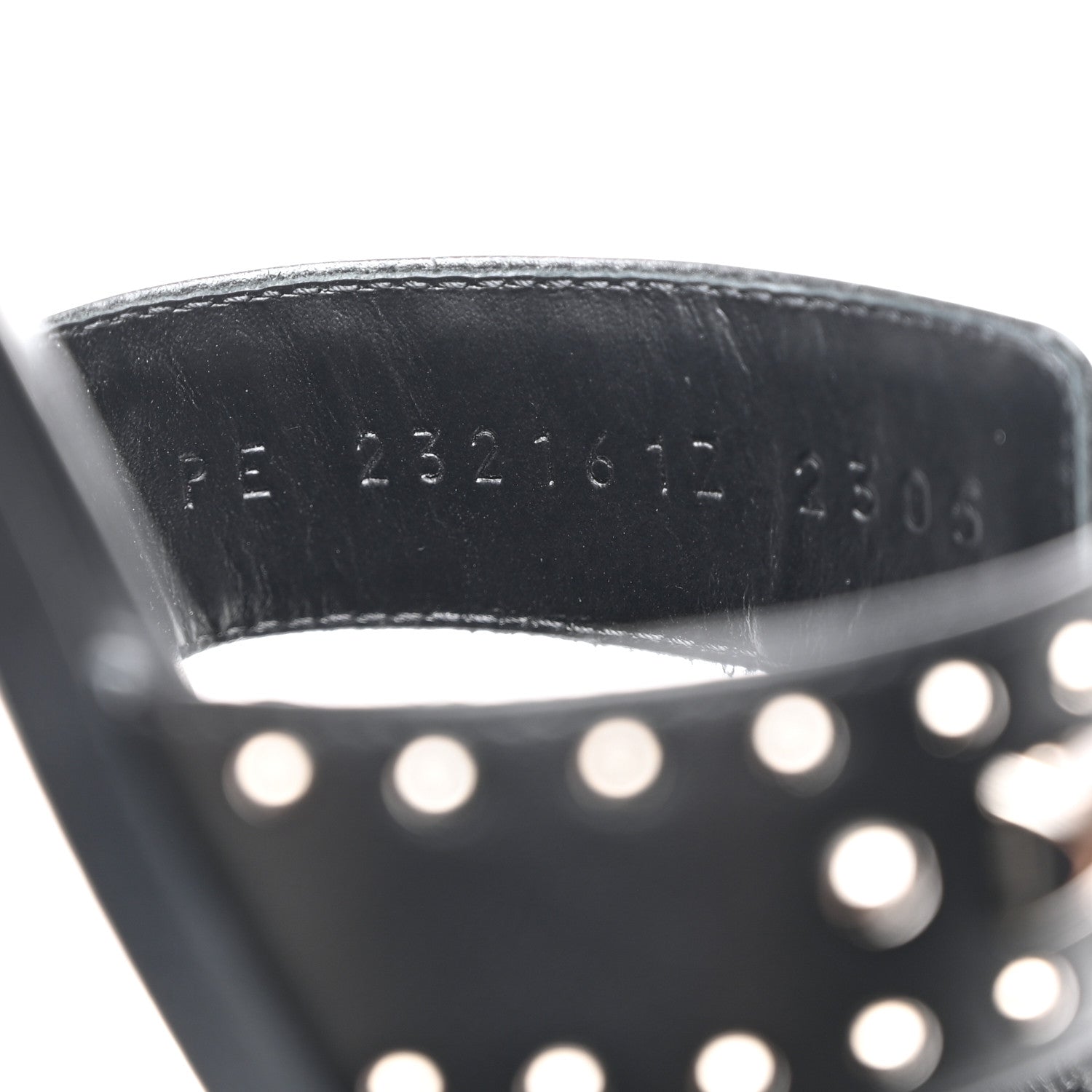 Hermes Calfskin Studded Oran Sandals 38 Black 7 of 9