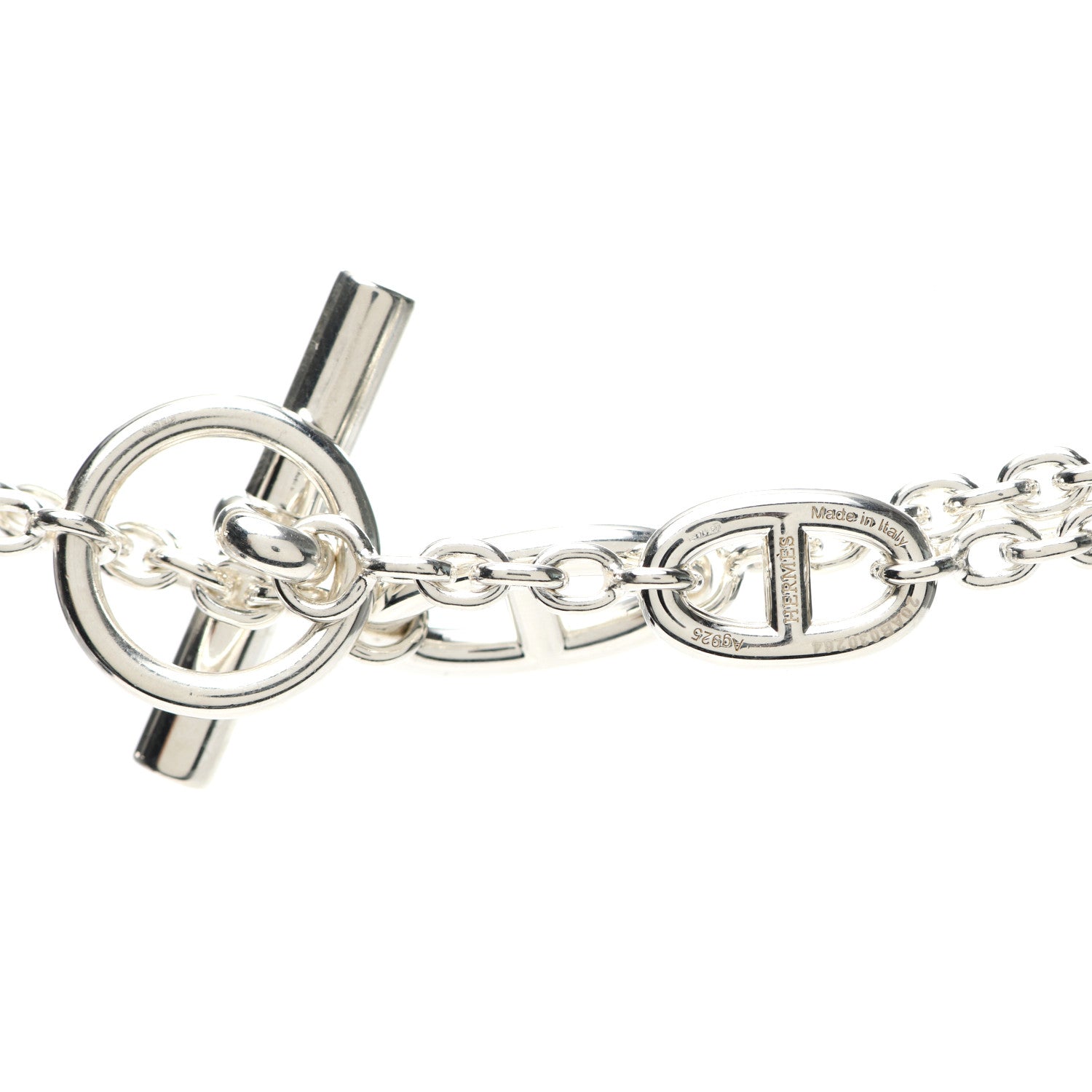 Hermes Sterling Silver Farandole Necklace 120 4 of 5