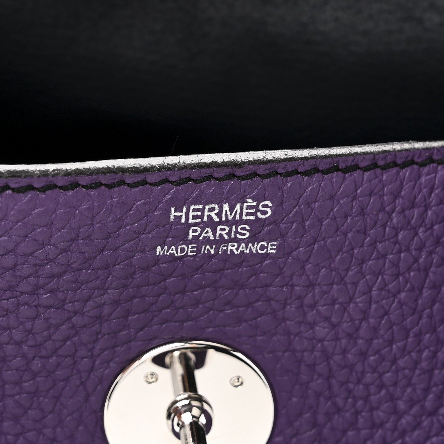 Hermes Taurillon Clemence Eclat Lindy 30 Ultraviolet Bleu Obscur 5 of 9