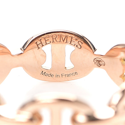 Hermes 18K Rose Gold PM Chaine D'Ancre Enchainee Ring 51 5.75 4 of 6