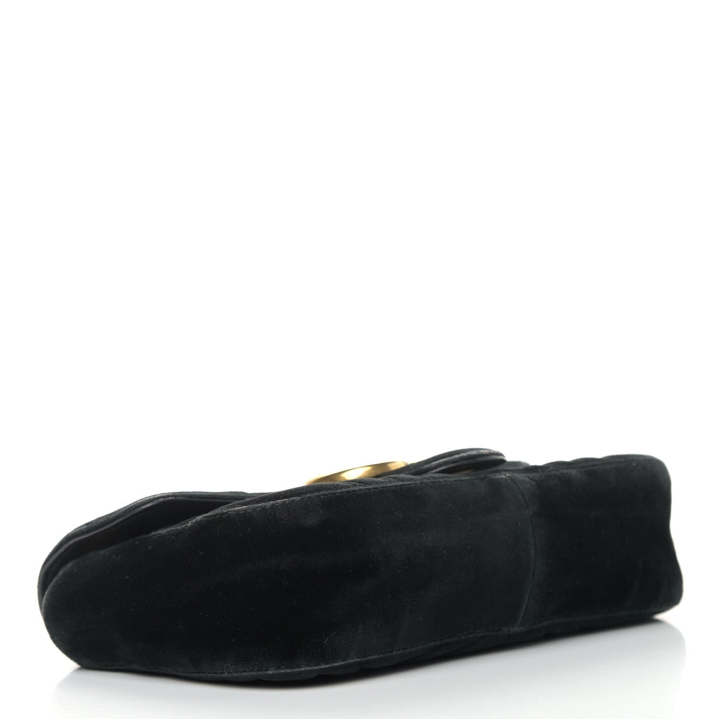 Velvet Matelasse Mini GG Marmont Shoulder Bag Black