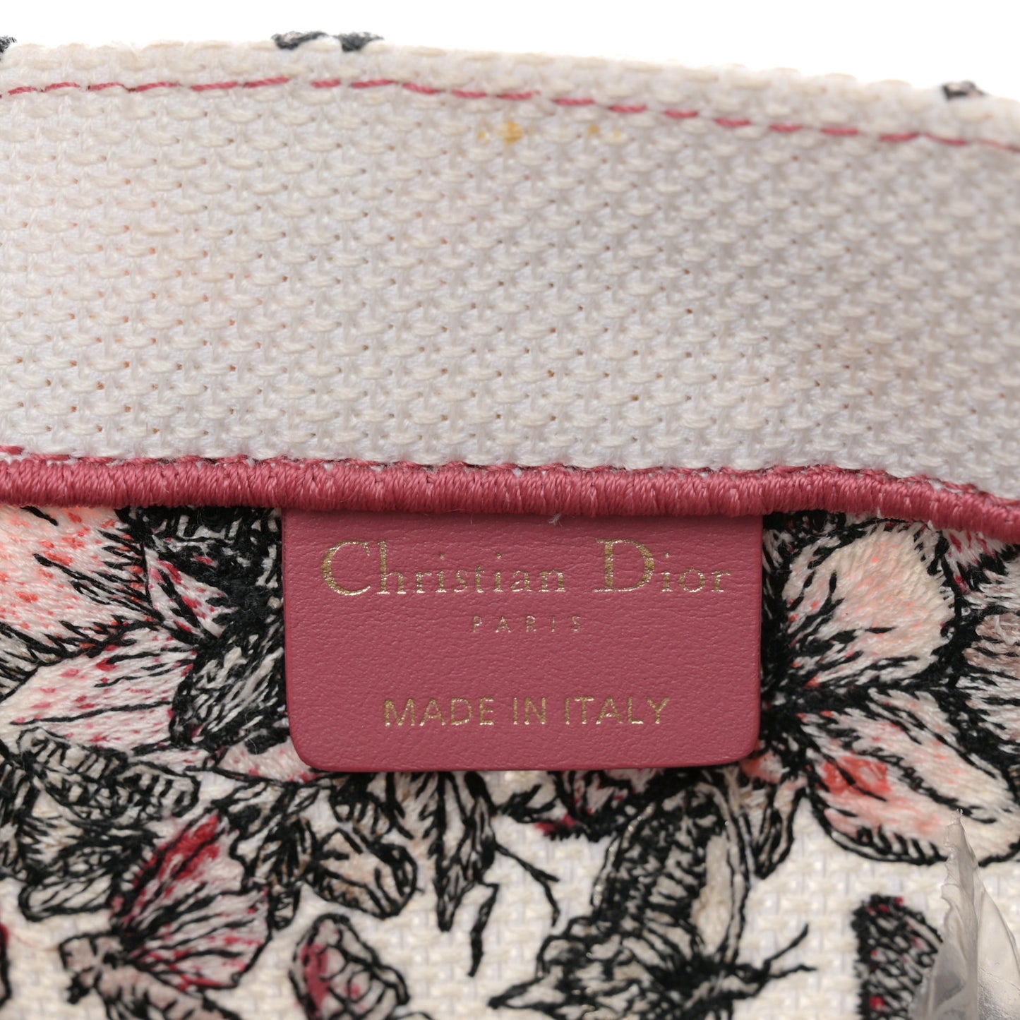 Canvas Embroidered Medium Butterfly Print Book Tote Multicolor