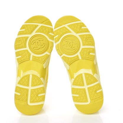Chanel Suede Calfskin CC Sneakers 37 Yellow 5 of 12