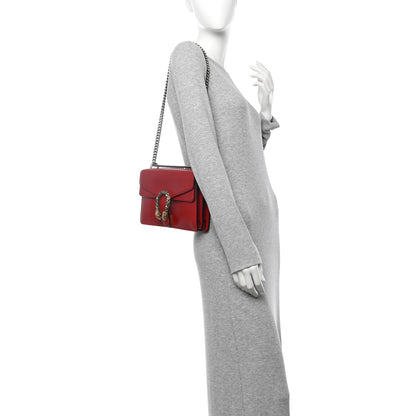 Gucci Dollar Calfskin Swarovski Crystal Small Dionysus Shoulder Bag Hibiscus Red 2 of 10