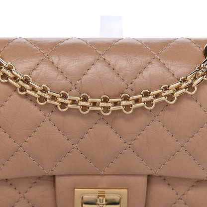 Chanel Aged Calfskin Quilted 2.55 Reissue Mini Flap Beige 10 of 11