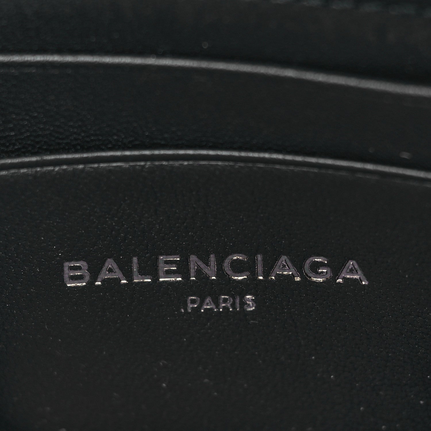Balenciaga Calfskin Perforated Logo Zip Compact Wallet Black 6 of 9