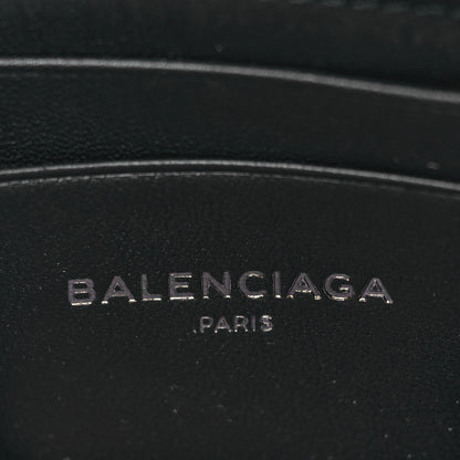Balenciaga Calfskin Perforated Logo Zip Compact Wallet Black 6 of 9