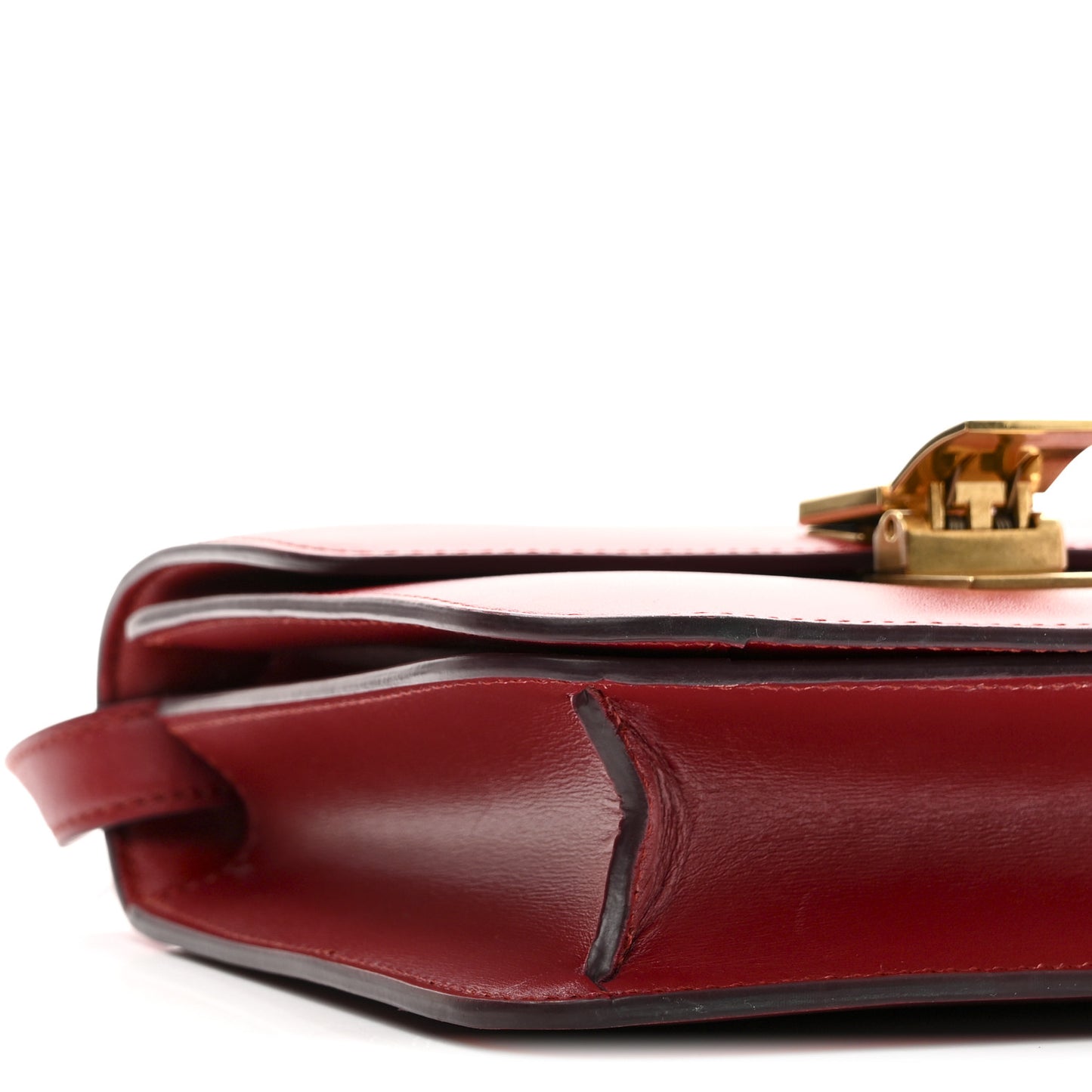 Box Calfskin Teen Classic Box Flap Bag Red