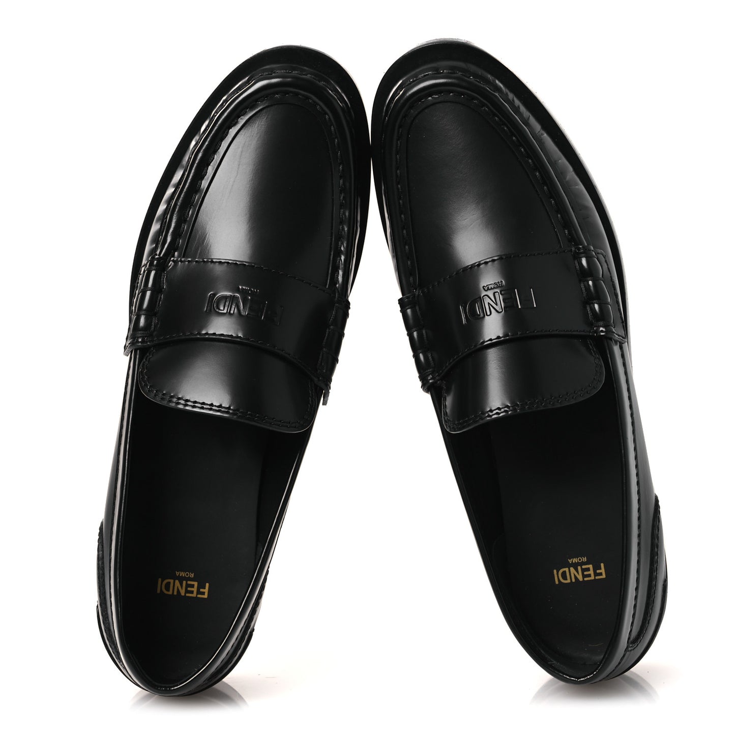 Vitello Logo Loafers 39.5 Black
