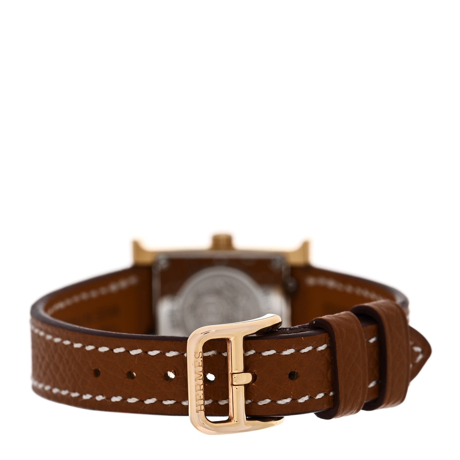 Hermes Stainless Steel Epsom 17.2mm Heure H Hour Quartz Watch Gold 3 of 5