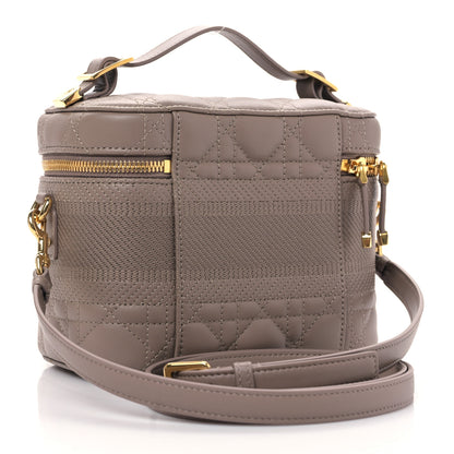 Christian Dior Lambskin Cannage Small Diortravel Vanity Case Warm Taupe 3 of 8