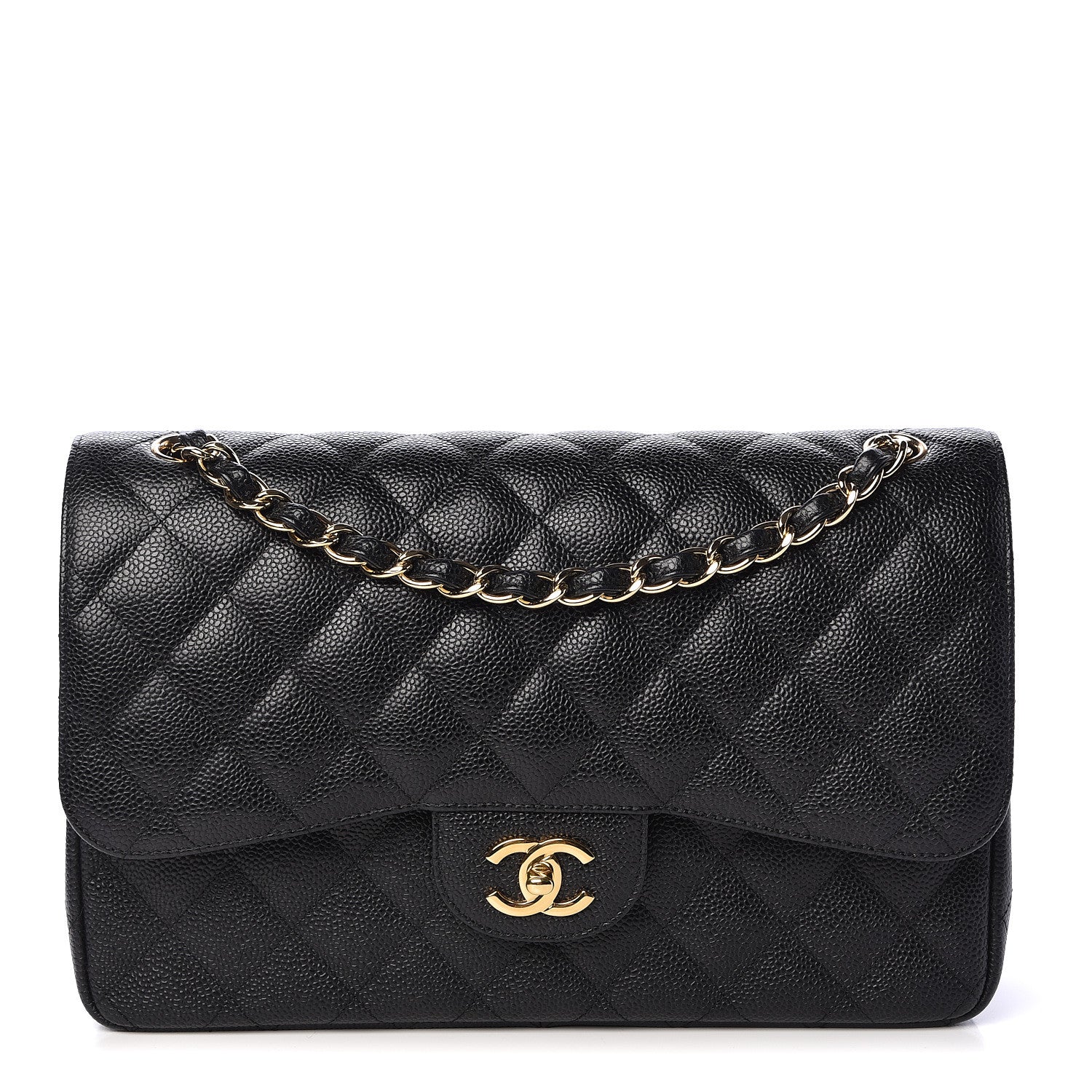 Chanel Caviar Quilted Jumbo Double Flap Black 1 of 11