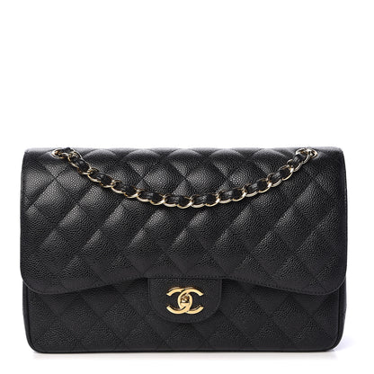 Chanel Caviar Quilted Jumbo Double Flap Black 1 of 11