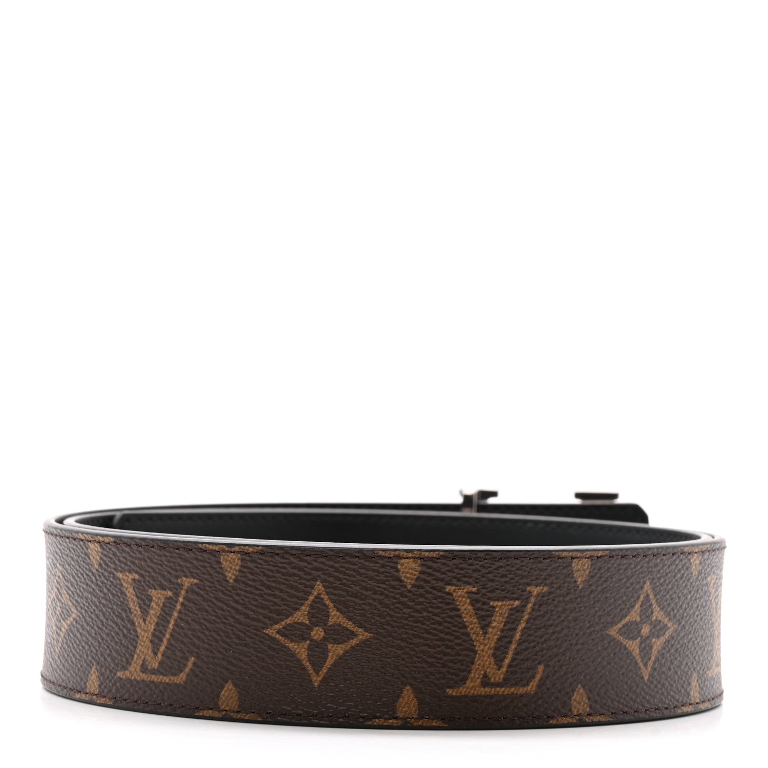 Louis Vuitton Calfskin Monogram 40mm LV Initiales Reversible Belt 95 38 Black 3 of 6
