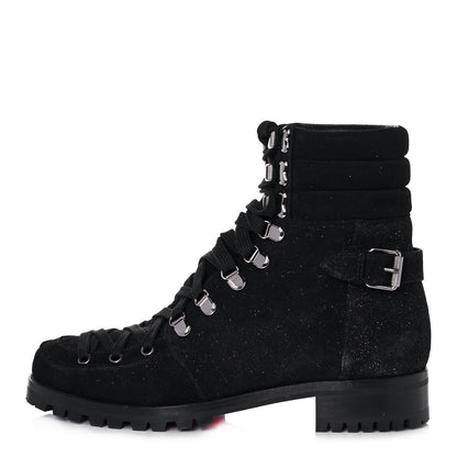 Christian Louboutin Crosta Star Who Runs Flat Boots 40 Black 1 of 7