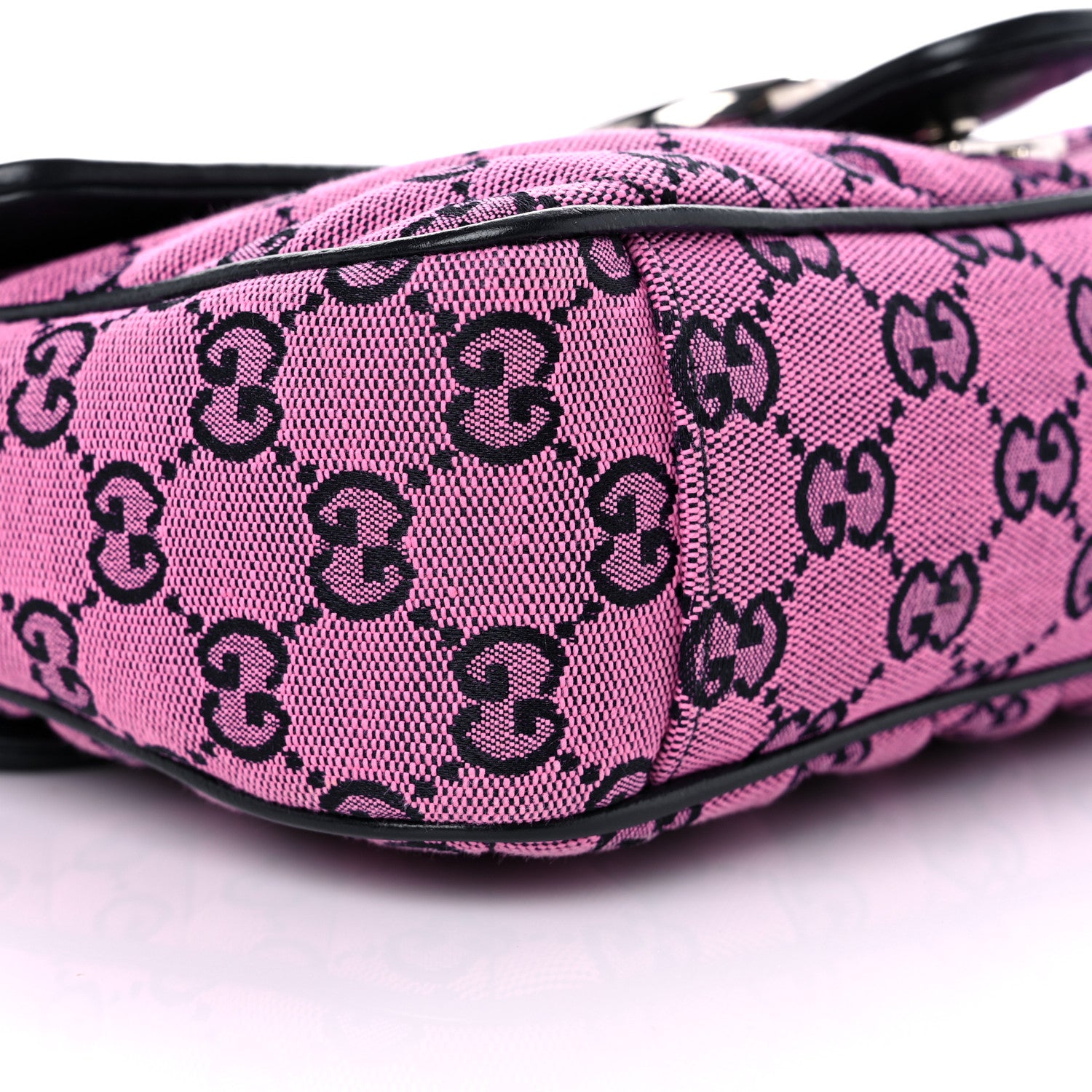 Gucci Monogram Multicolor Matelasse Diagonal Small GG Marmont Shoulder Bag Pink Blue 9 of 9