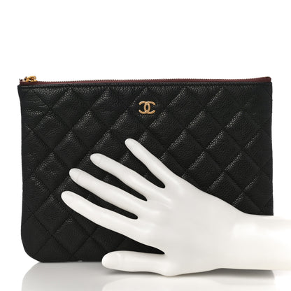 Chanel Caviar Quilted Medium Cosmetic Case Black 2 of 10