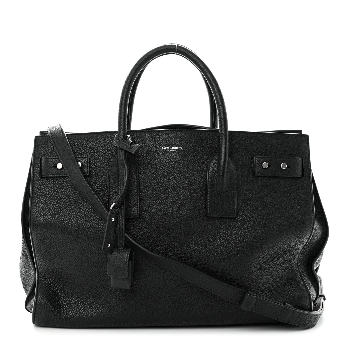 Grained Calfskin Medium Souple Sac De Jour Black