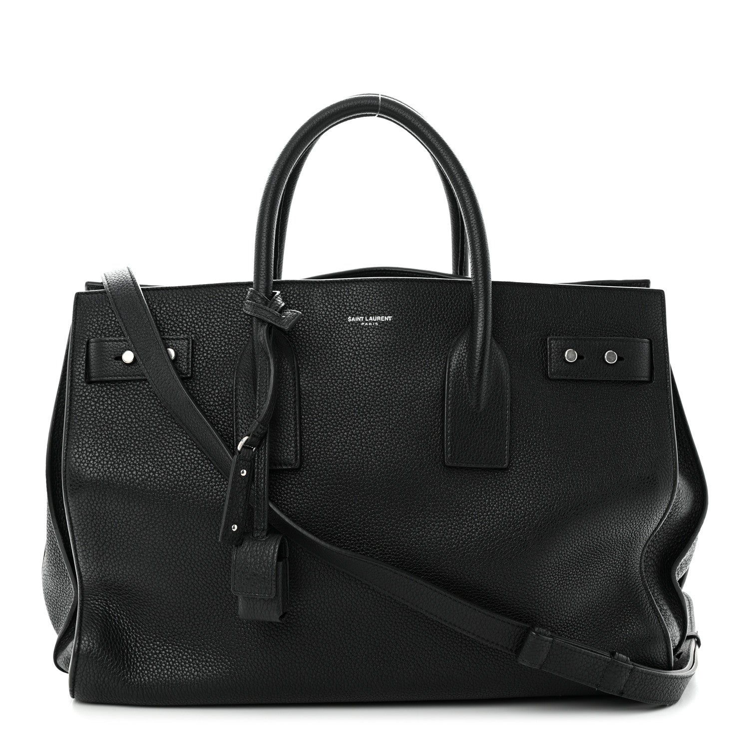 Saint Laurent Grained Calfskin Medium Souple Sac De Jour Black 3 of 10
