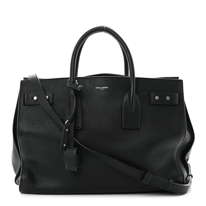 Saint Laurent Grained Calfskin Medium Souple Sac De Jour Black 3 of 10