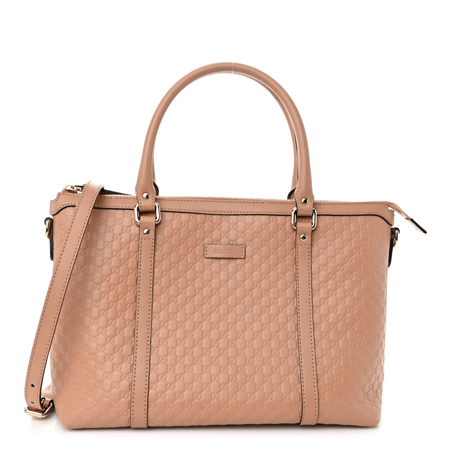 Gucci Soft Microguccissima Small Zippered Satchel Camelia 1 of 12