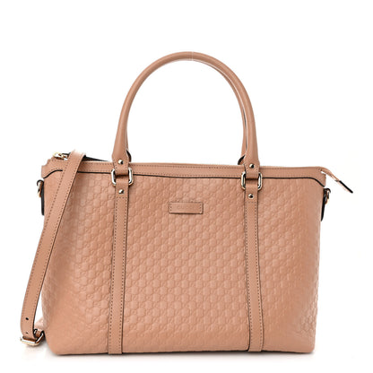 Gucci Soft Microguccissima Small Zippered Satchel Camelia 1 of 12