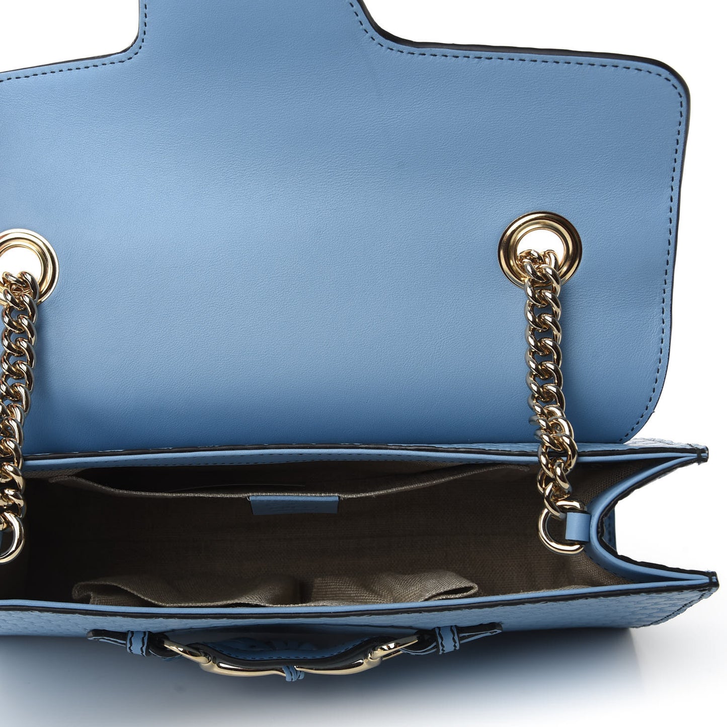 Microguccissima Medium Emily Chain Shoulder Bag Mineral Blue