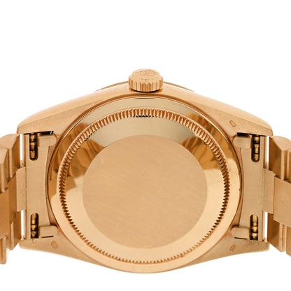 Rolex 18K Yellow Gold 36mm Oyster Perpetual Day-Date President Watch Silver 18248 4 of 4