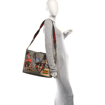 Gucci Soft GG Supreme Monogram Courrier Medium Crossbody Tote Beige New Acero 2 of 10