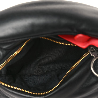 Off-White Calfskin Puffy Pump Pouch Crossbody Bag Black 5 of 10