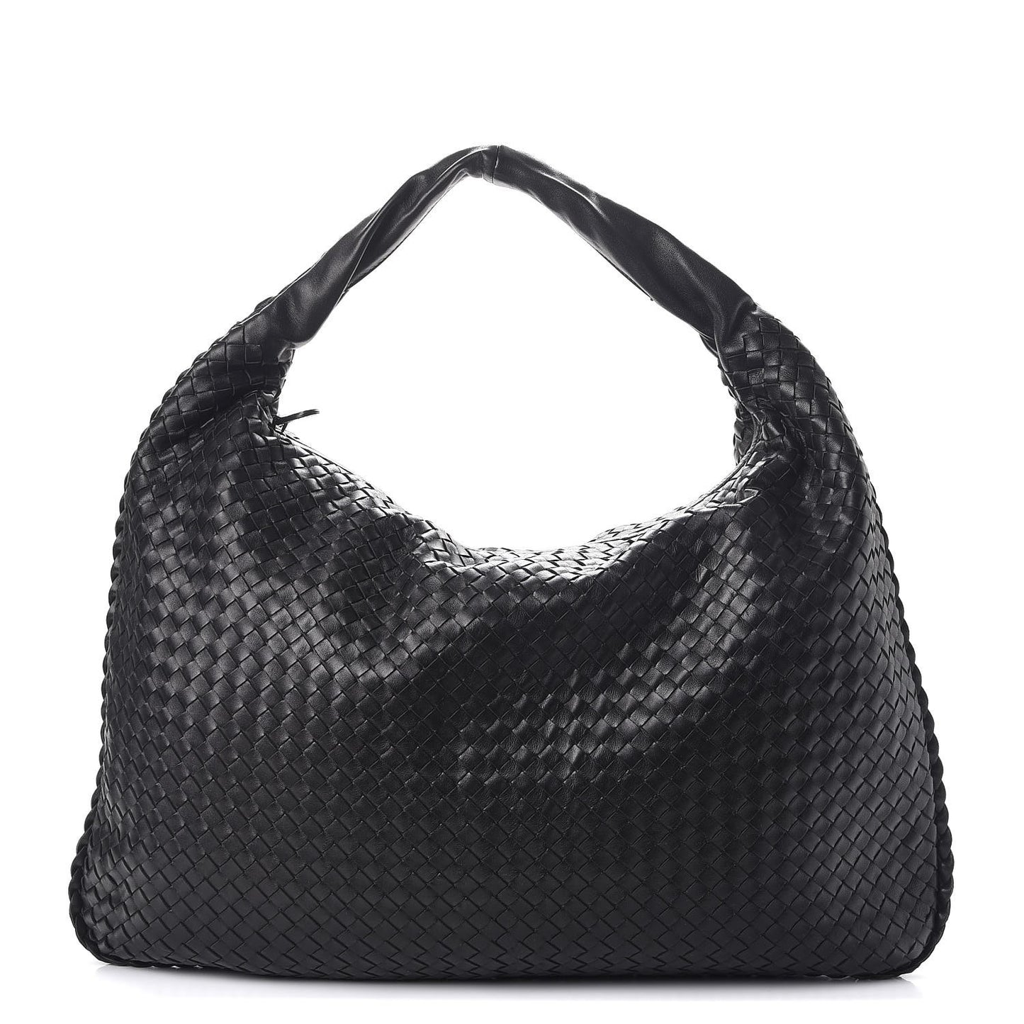 Nappa Intrecciato Maxi Veneta Hobo Nero Black