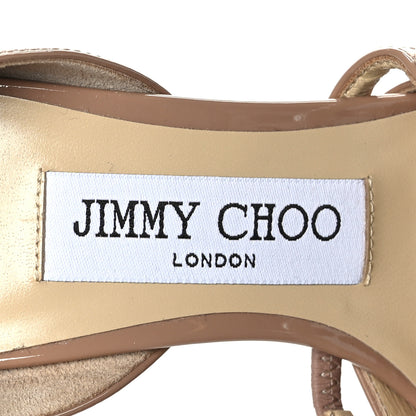 Jimmy Choo Patent Pearl Embellished Aurelie 65 Pumps 35 Ballet Pink 6 of 7
