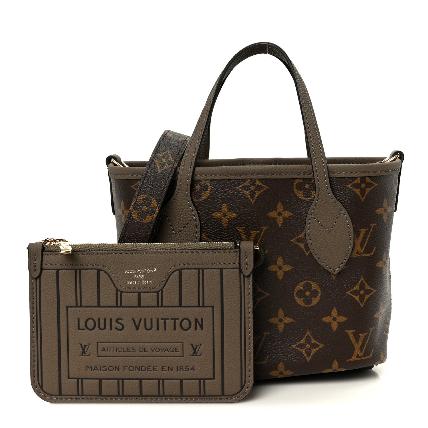 Louis Vuitton Monogram Neverfull Inside Out Bandouliere BB Dark