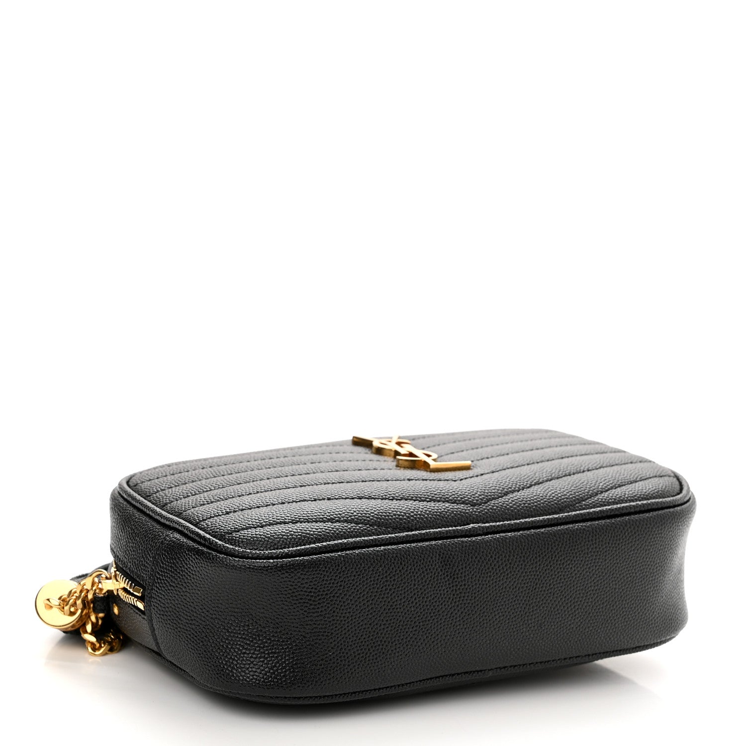 Saint Laurent Grain De Poudre Matelasse Monogram Mini Lou Camera Bag Black 4 of 9