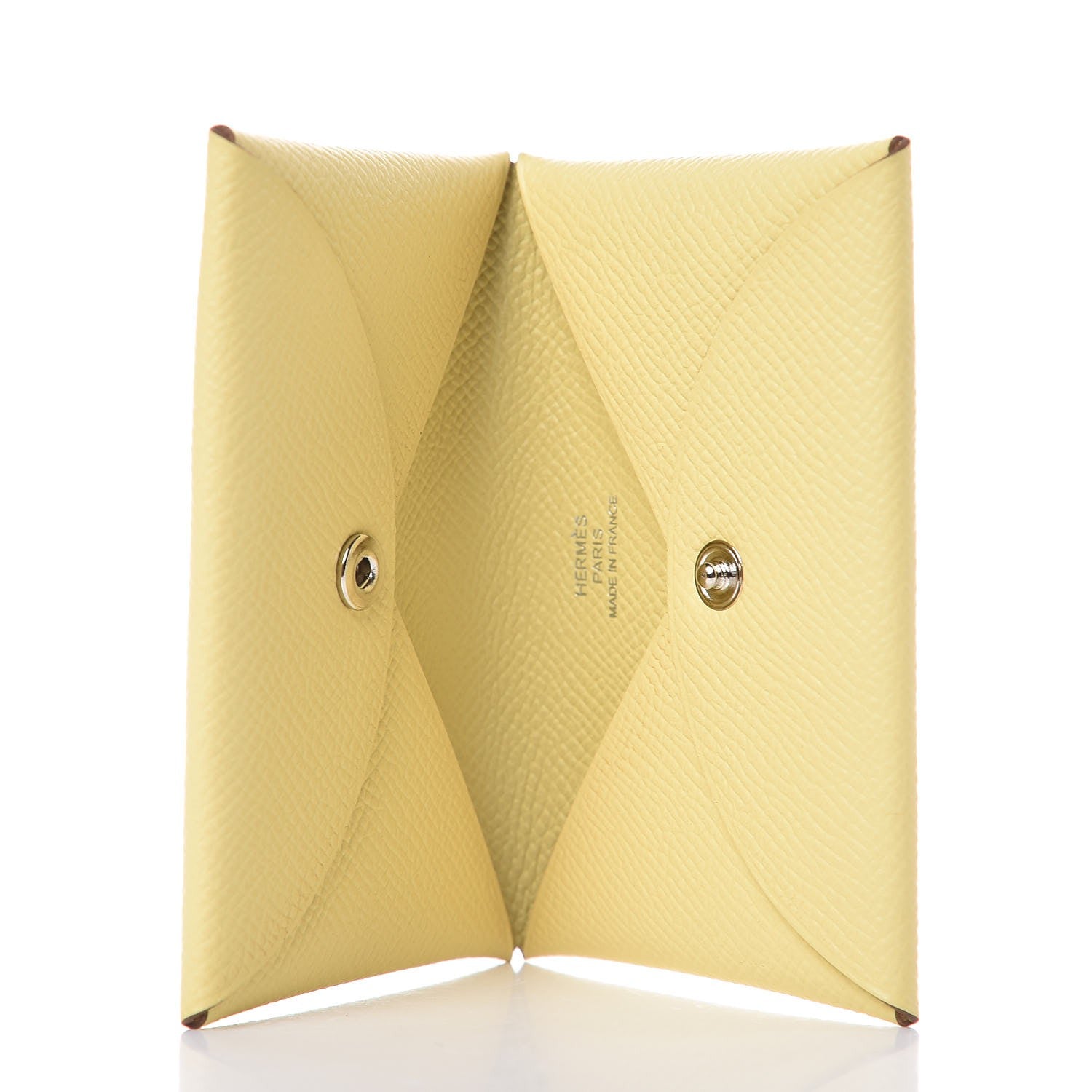 Hermes Epsom Calvi Card Case Jaune Poussin 5 of 8