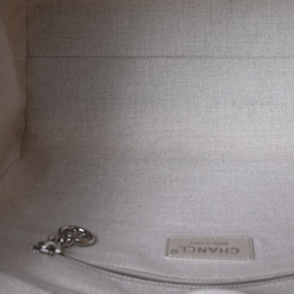 Chanel Mixed Fibers Small Deauville Tote White 6 of 12