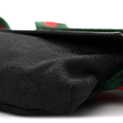 Gucci Monogram Web Belt Pouch Bag Black 11 of 14