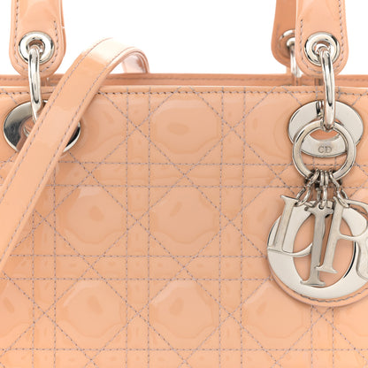 Christian Dior Patent Cannage Medium Lady Dior Rose Clair 8 of 15