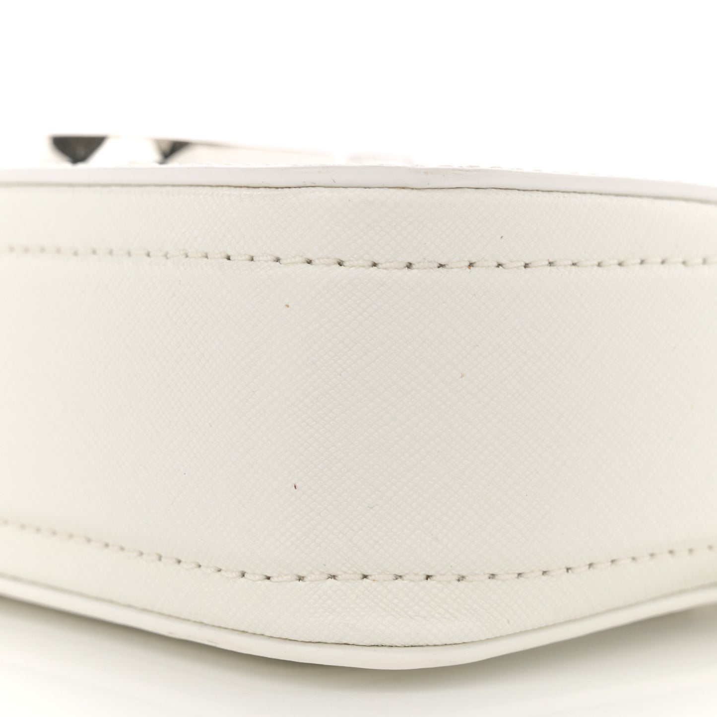 Saffiano Small Snapshot Camera Bag White