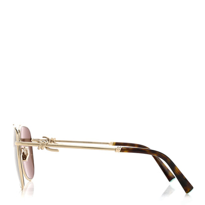 Tiffany Metal Knot Aviator Sunglasses TF3116 Pale Gold 3 of 7