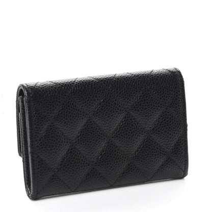 Chanel Caviar Quilted Flap Card Holder Black 3 of 9