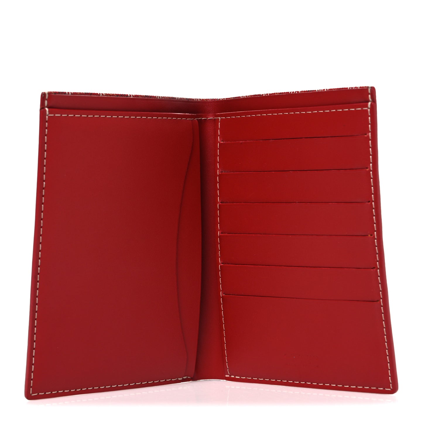 Goyardine Grenelle Passport Wallet Red