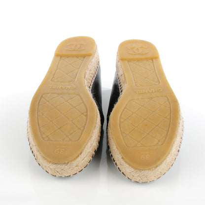 Chanel Lambskin CC Espadrilles 39 Black 5 of 9