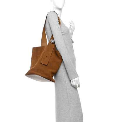 Loewe Suede Calfskin Medium Pebble Bucket Bag Tobacco 2 of 11
